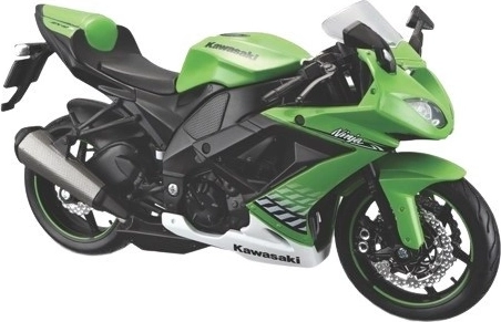 Moto Maisto Kawasaki Ninja ZX-10R avec support 1:12