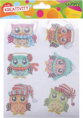 Kit créatif autocollants diamant chouettes