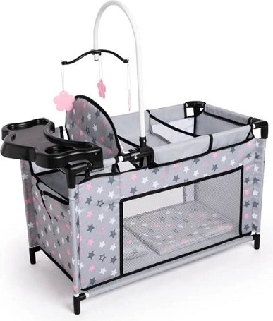 Lit multifonction Bayer pour poupées avec table à langer et chaise haute