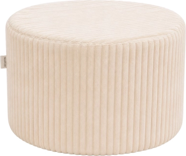 Tabouret enfant en velours côtelé New Baby cream