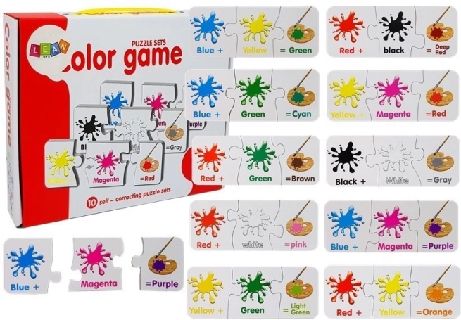 Puzzle éducatifs couleurs en anglais – 10 combinaisons