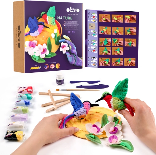 Okto nature kit créatif de modelage artistique Colibris
