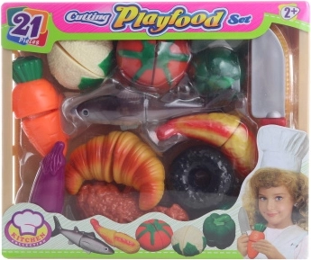 Set de découpe de légumes et de viennoiseries pour enfants