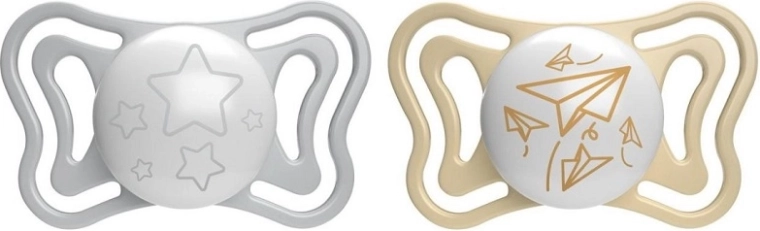 Chicco Physio Light tétine nocturne en silicone 6–16 mois, 2 pcs