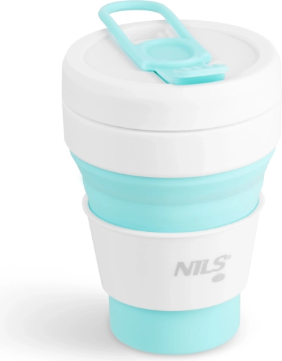 Tasse pliable en silicone NILS Camp 355 ml menthe