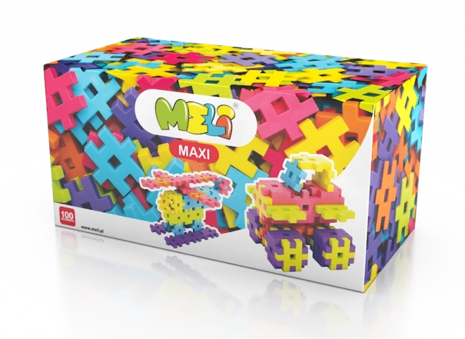Jeu de construction coloré MELI MAXI 100 pièces