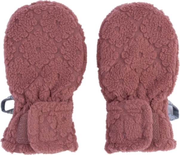 Moufles bébé Lodger sans pouce Mittens Folklore Fleece rosewood