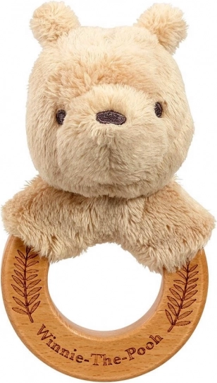 Hochet en bois et en peluche OURSON WINNIE de Rainbow Designs