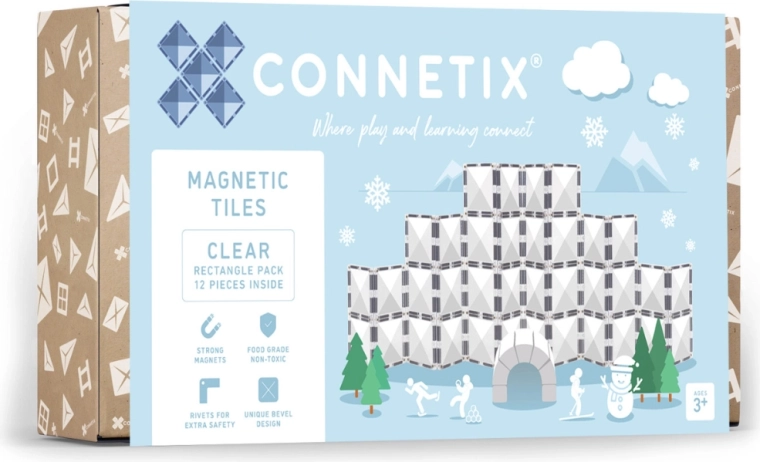 Ensemble de rectangles magnétiques transparents - 12 pièces