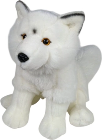 Loup blanc en peluche 26 cm