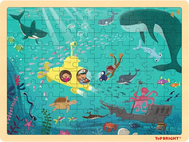 TOP BRIGHT Puzzle en bois Monde marin