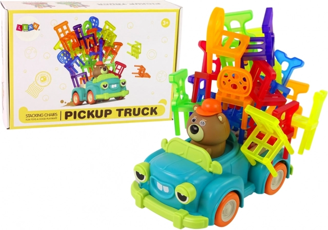 Jeu d’adresse chaises qui tombent avec petite voiture mobile