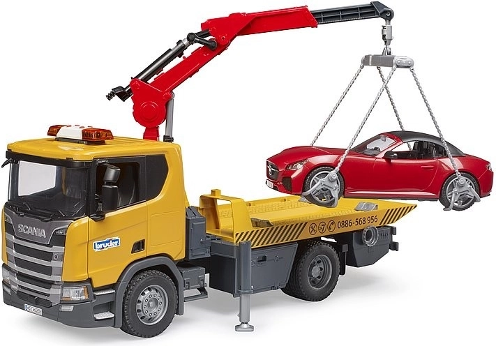 Bruder Scania Super 560R dépanneuse avec voiture