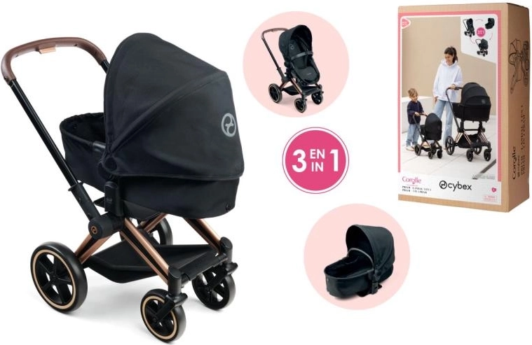Poussette pour poupées CYBEX Black 3 en 1 (36–52 cm)