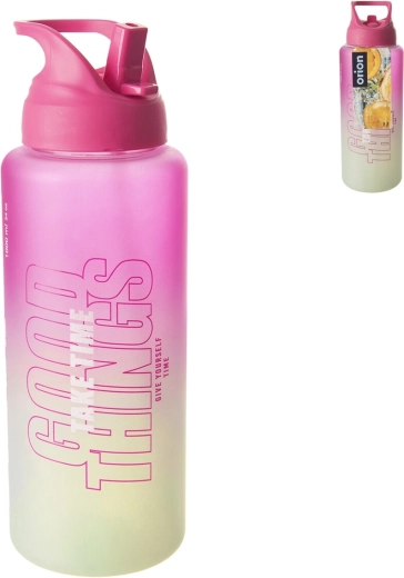Bouteille en tritan Moly 1 l rose-vert