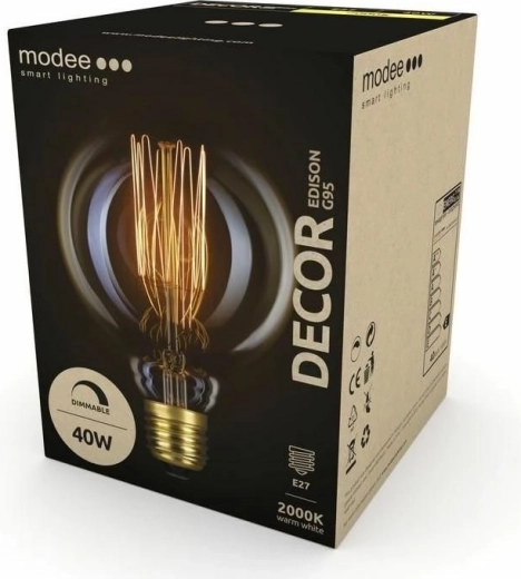 Modee Smart ampoule décorative Edison G95 E27 blanc chaud extra 40 W