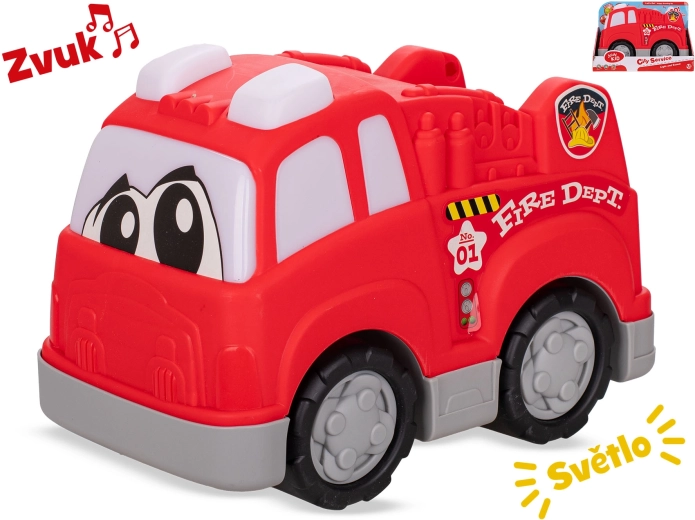 Camion de pompiers avec lumière et son 24,5 cm