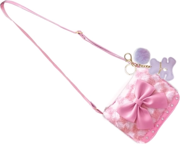 Pochette en fausse fourrure HOT FOCUS avec porte-clés