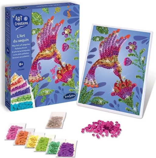 Sentosphère sequins colorés colibri