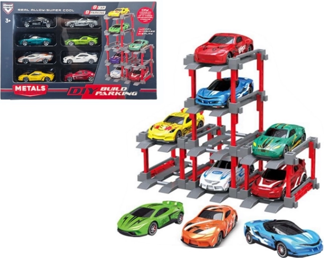 Parking à étages avec petites voitures