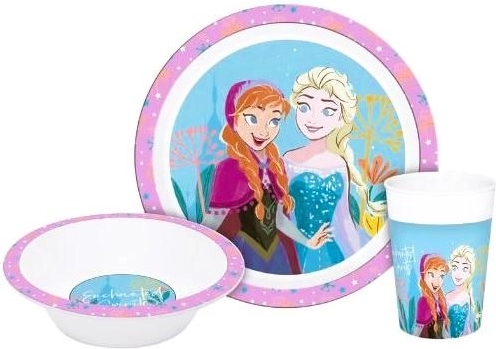 Set de vaisselle en plastique Frozen 3 pièces