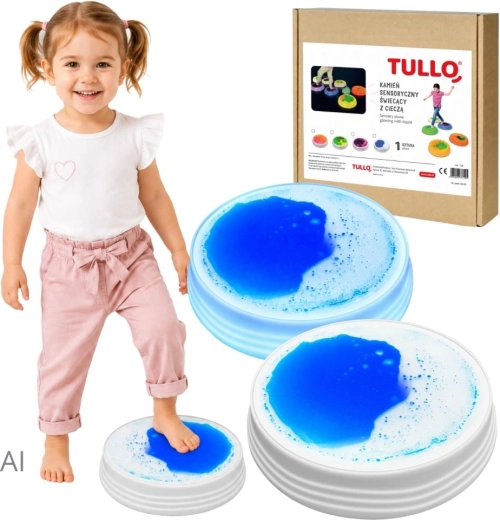 Pierre liquide sensorielle lumineuse bleue Tullo
