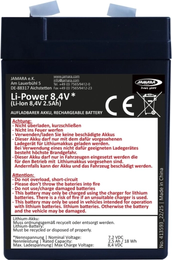Batterie Li-Ion de rechange JAMARA Li-Power 8.4