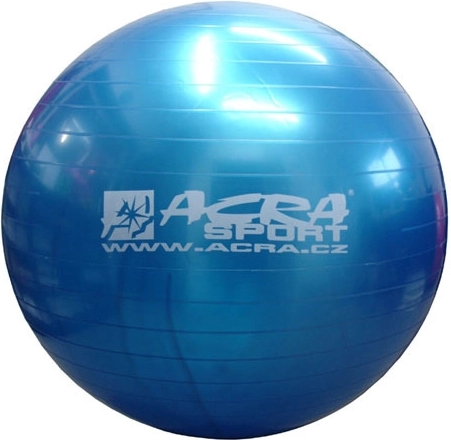 Ballon de gymnastique gonflable Acra overball 65 cm bleu