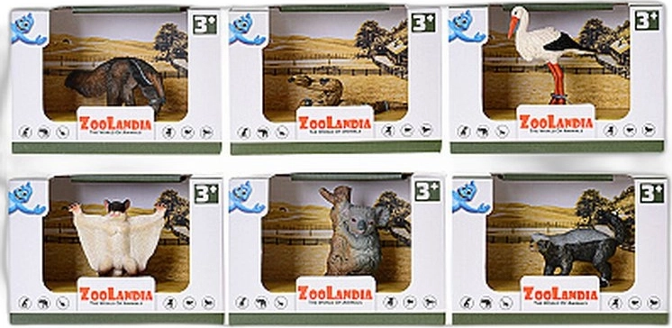 Zoolandia figurine d’animal de safari (6 types) - 1 pièce