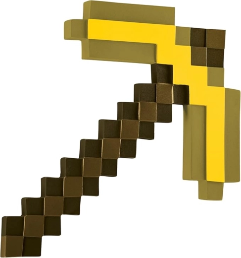 Pioche en or MINECRAFT – réplique en plastique