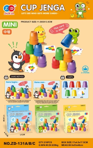 Mini jeu de rapidité avec gobelets et cartes – édition Canetard