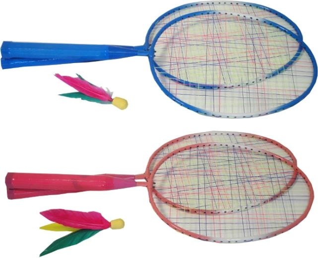 Set de badminton pour enfants avec volant en plumes