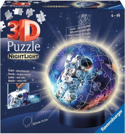 Ravensburger Puzzleball 3D lumineux Astronaute (72 pièces)