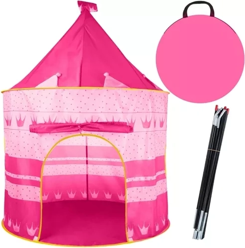Kruzzel tente pour enfants en forme de château rose