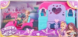 Poupée SPARKLE GIRLZ avec jeep et caravane de camping 26,5 cm