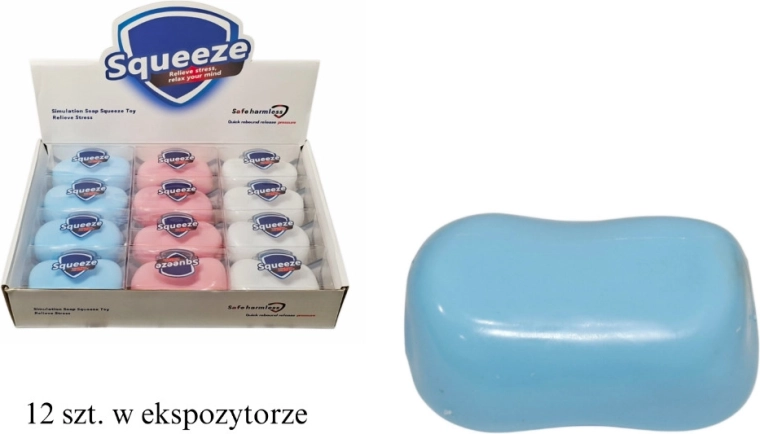 Balle antistress à presser en forme de savon - 1 pièce