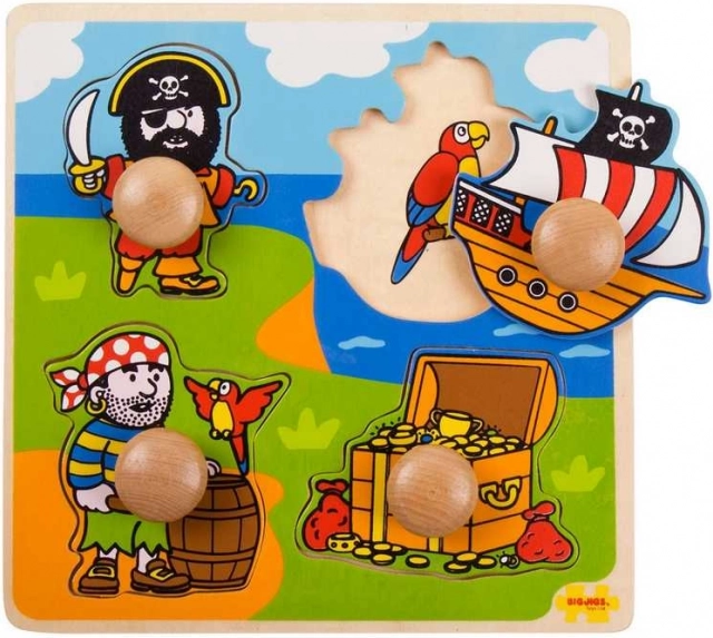 Puzzle à encastrer Pirates de Bigjigs Toys