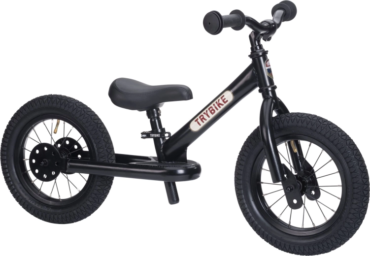 Trybike draisienne pour enfants pour l’apprentissage de l’équilibre, noire