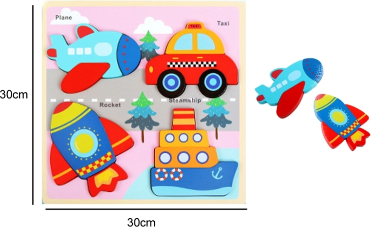 Puzzle en bois – moyens de transport