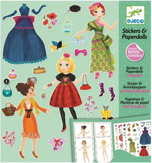Djeco set d’autocollants styliste de mode
