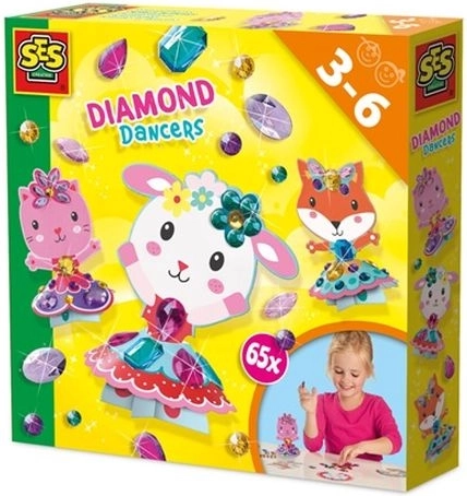 SES Creative Diamond dancers – coffret créatif avec autocollants diamantés
