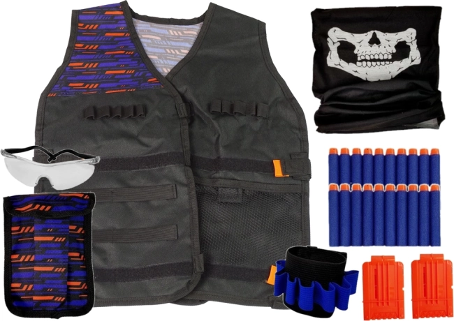 Set tactique pour enfants avec gilet, tour de cou et lunettes de protection