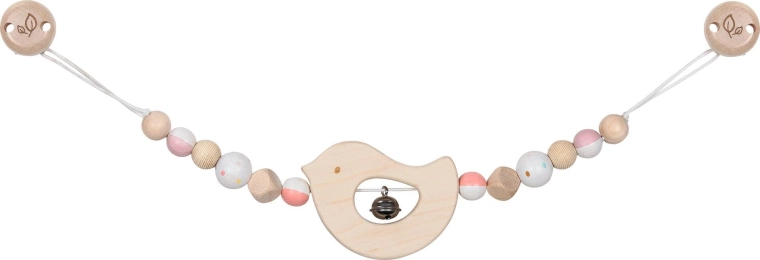 Chaîne pour poussette avec oiseau et clips - 1 pièce
