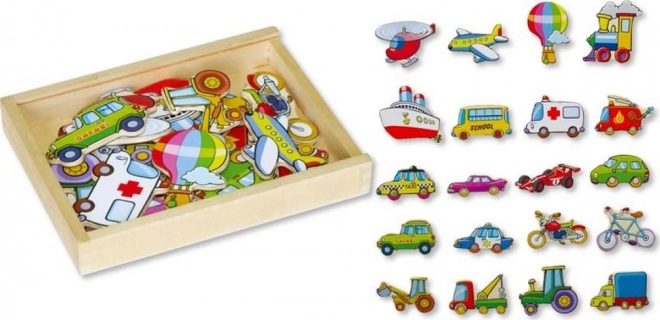 Magnets en bois transport