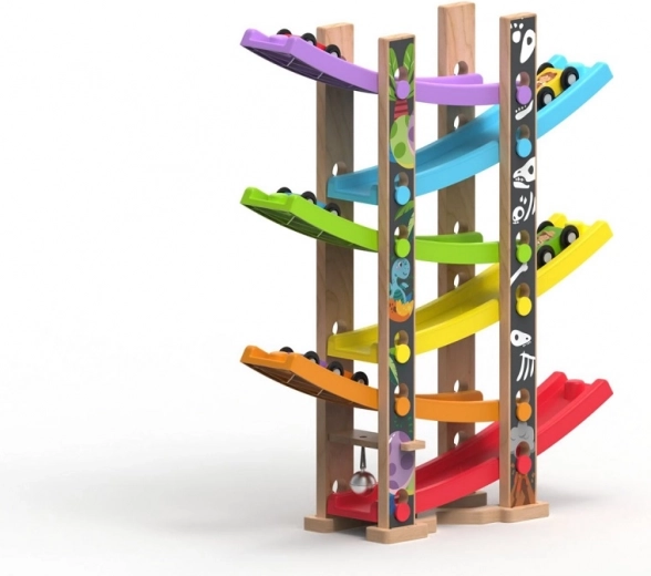 Grande piste de course en bois – extension avec 6 rampes