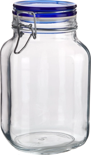 Bocal hermétique en verre 2000 ml FIDO Blue avec fermeture à étrier