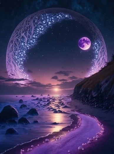 Peinture diamant Éclat d’améthyste 30 × 40 cm