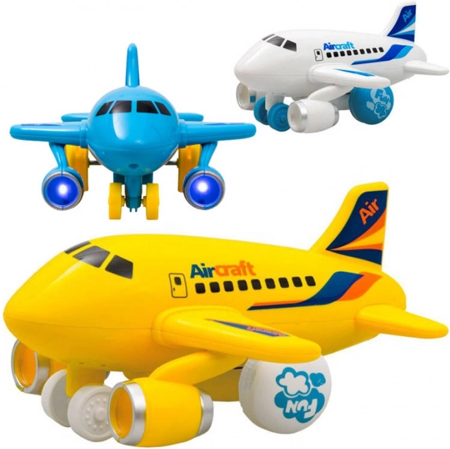 Petit avion à tirer joyeux avec lumières et sons