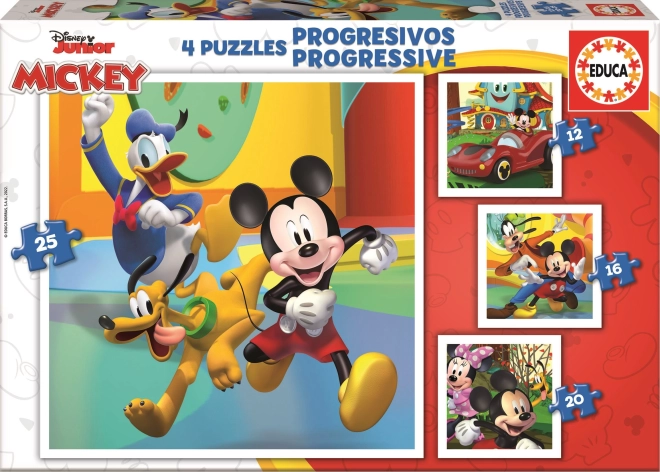 Educa puzzle Mickey et ses amis 4-en-1