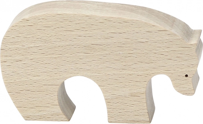 Figurine d'ours en bois